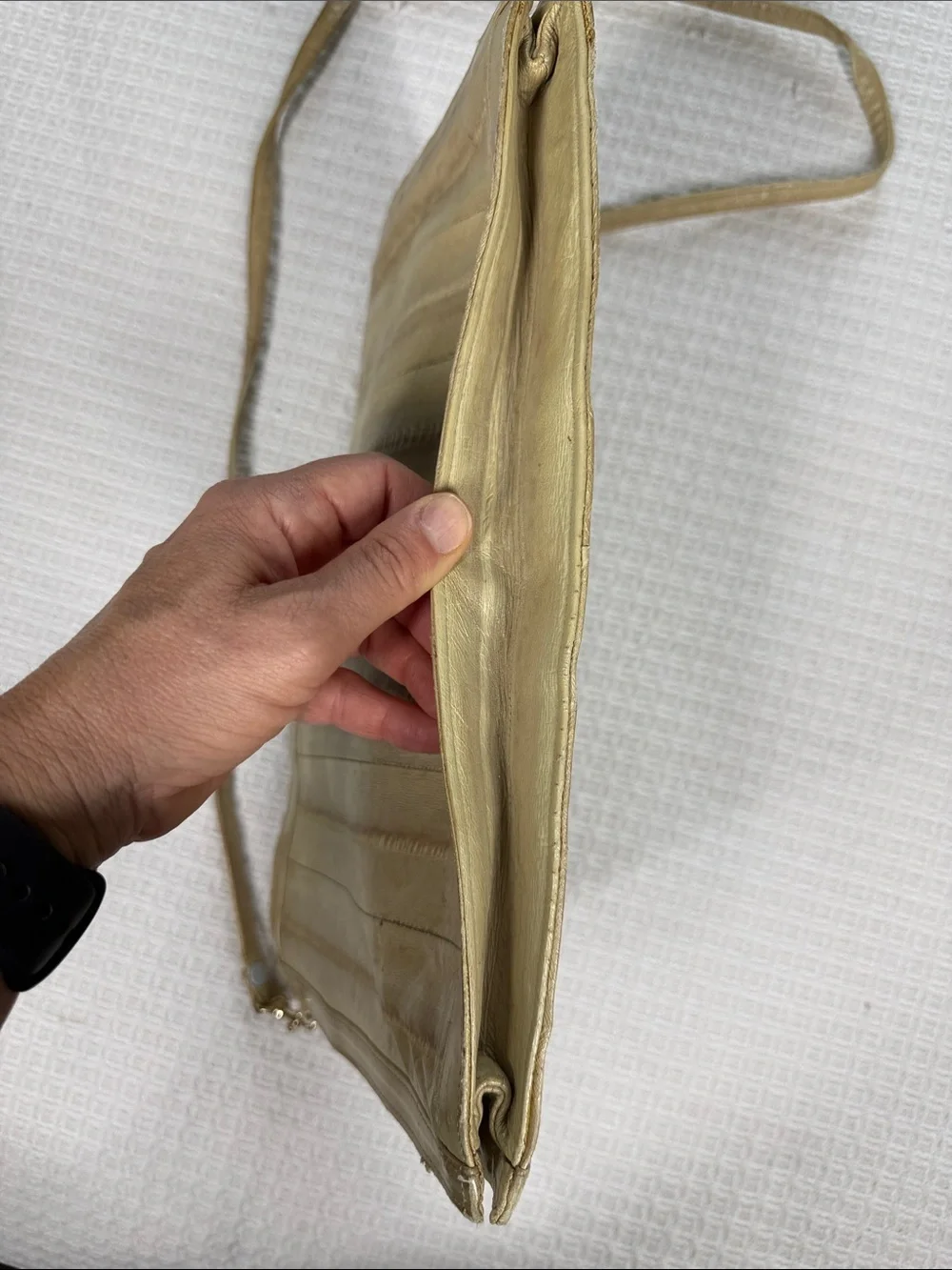 Vintage 80’s Eel skin crossbody bag or clutch